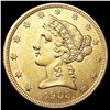 Image 1 : 1908 $5 Gold Half Eagle UNCIRCULATED