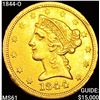 Image 1 : 1844-O $5 Gold Half Eagle UNCIRCULATED