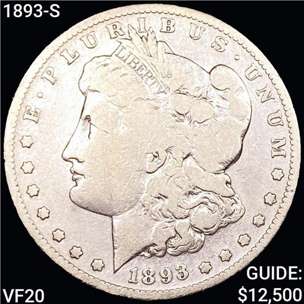 1893-S Morgan Silver Dollar ABOUT UNCIRCULATED