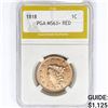 Image 1 : 1818 Large Cent PGA MS63+ RED