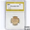 Image 1 : 1865 Two Cent Piece PGA MS65 RED