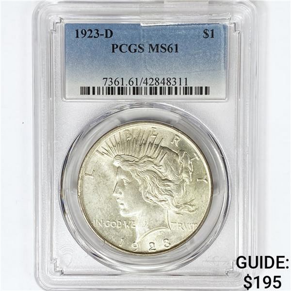 1923-D Silver Peace Dollar PCGS MS61