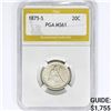 Image 1 : 1875-S Twenty Cent Piece PGA MS61