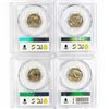 Image 2 : (4) Silver Buffalo Nickles Set PCGS MS65 1938-D
