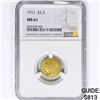 Image 1 : 1911 $2.50 Gold Quarter Eagle NGC MS61