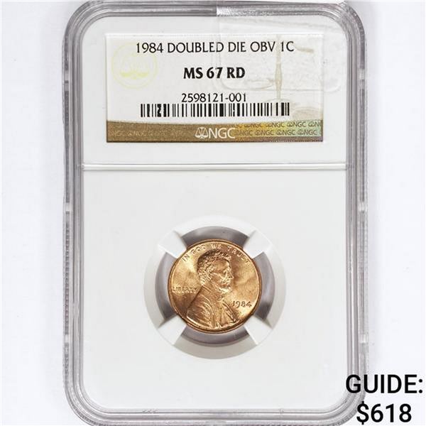 1984 Lincoln Memorial Cent NGC MS67 RD DBL DIE OBV