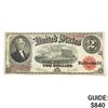 Image 1 : 1917 LG $2 Legal Tender Note AU