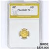 Image 1 : 1885 Rare Gold Dollar PGA MS67 PL
