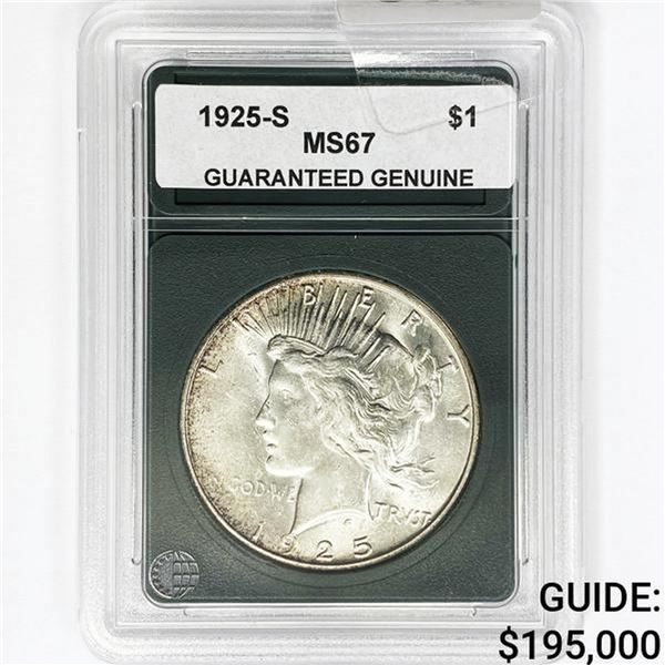 1925-S Silver Peace Dollar GG MS67
