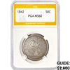 Image 1 : 1842 Seated Liberty Half Dollar PGA MS60