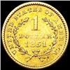 Image 2 : 1851 Rare Gold Dollar CLOSELY UNCIRCULATED