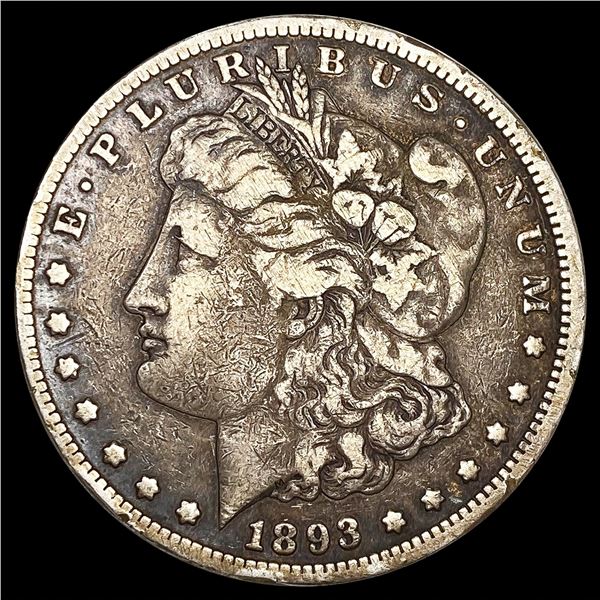 1893-CC Morgan Silver Dollar LIGHTLY CIRCULATED