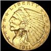 Image 1 : 1911 $2.50 Gold Quarter Eagle CLOSELY UNCIRCULATED