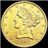 Image 1 : 1895 $5 Gold Half Eagle UNCIRCULATED