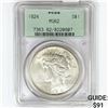 Image 1 : 1924 Silver Peace Dollar PCGS MS62