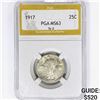 Image 1 : 1917 T2 Standing Liberty Quarter PGA MS63