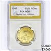 Image 1 : 1997 Hawaiian Cent 1/2oz Gold PGA MS68