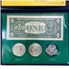 Image 2 : 1921-1957 Silver Dollar & Granules Set (4 Items)