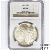 Image 1 : 1922 Silver Peace Dollar NGC MS63