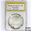 Image 1 : 1754MO MF Mexico 8 Reales PGA MS63+ Same Crowns