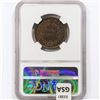 Image 2 : 1847 Kingdom of Hawaii Cent NGC MS62 BN