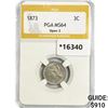 Image 1 : 1873 Nickel Three Cent PGA MS64 Open 3