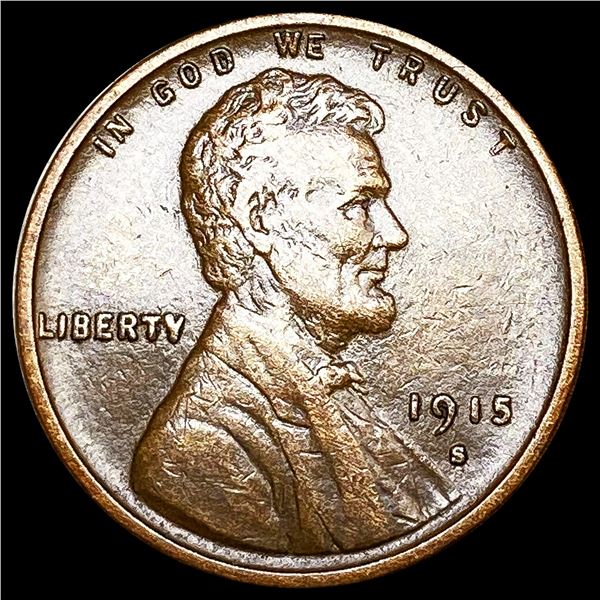 1915-S Wheat Cent CLOSELY UNCIRCULATED