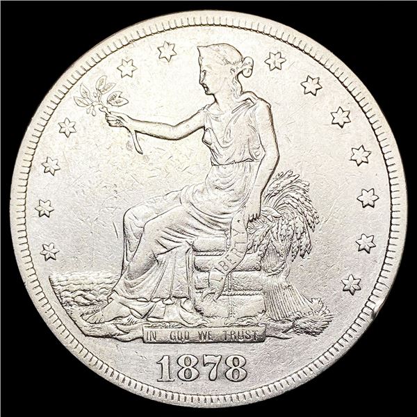 1878-S Silver Trade Dollar NEARLY UNCIRCULATED