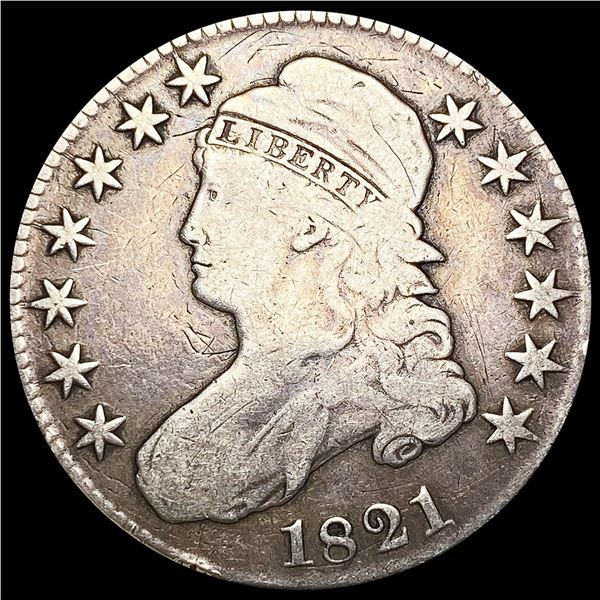 1821 Capped Bust Half Dollar NICELY CIRCULATED