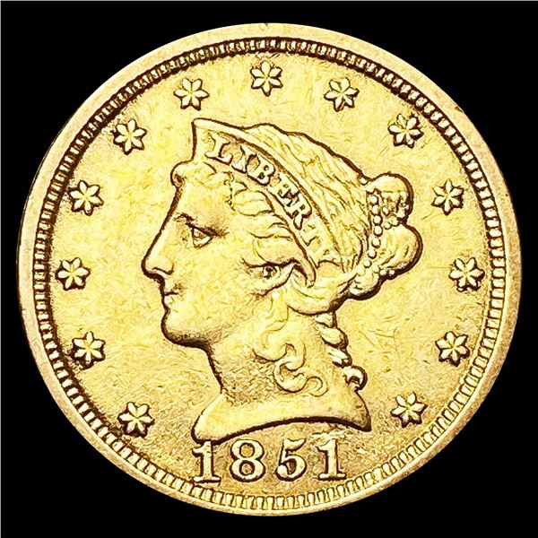 1851 $2.50 Gold Quarter Eagle CLOSELY UNCIRCULATED