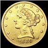 Image 1 : 1881 $5 Gold Half Eagle NEARLY UNCIRCULATED