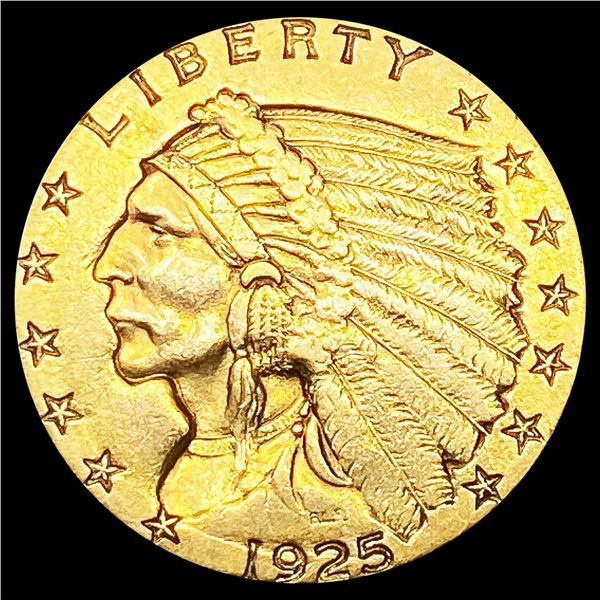 1925-D $2.50 Gold Quarter Eagle CLOSELY UNCIRCULAT