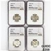 Image 1 : 1945-S Set (4) Jefferson Nickel NGC MS66