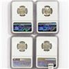 Image 2 : 1945-S Set (4) Jefferson Nickel NGC MS66