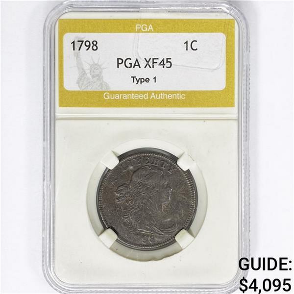 1798 Draped Bust Large Cent PGA XF45 Type 1
