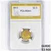 Image 1 : 1915 $2.50 Gold Quarter Eagle PGA MS64+
