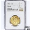 Image 1 : 1892 $10 Gold Eagle NGC MS61