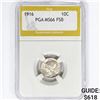 Image 1 : 1916 Mercury Silver Dime PGA MS66 FSB