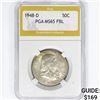 Image 1 : 1948-D Franklin Half Dollar PGA MS65 FBL