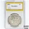 Image 1 : 1903 Morgan Silver Dollar PGA MS63+