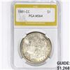 Image 1 : 1881-CC Morgan Silver Dollar PGA MS64