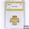 Image 1 : 1909-D $5 Gold Half Eagle PGA MS64
