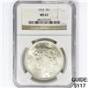 Image 1 : 1923 Silver Peace Dollar NGC MS63