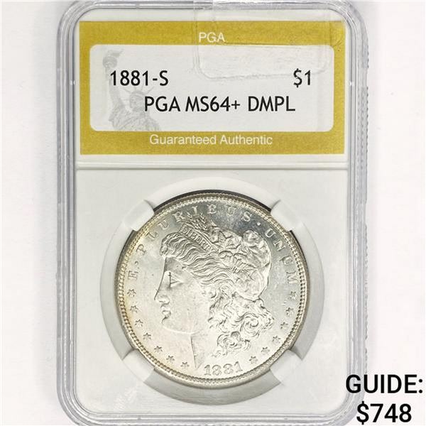 1881-S Morgan Silver Dollar PGA MS64+ DMPL