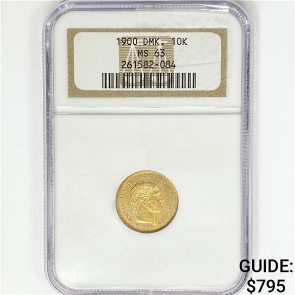 1900 10K .13oz Denmark Gold NGC MS63