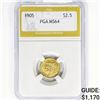 Image 1 : 1905 $2.50 Gold Quarter Eagle PGA MS64