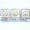 Image 2 : 1943-1947 Set (3) Walking Liberty Half Dollar ICG