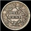 Image 2 : 1853 Braided Hair Half Cent CLOSELY UNCIRCULATED