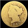Image 1 : 1847 $5 Gold Half Eagle NICELY CIRCULATED