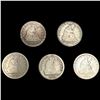 Image 1 : (5) Seated Libery Quarters ((2) 1854, 1858, 1876-S